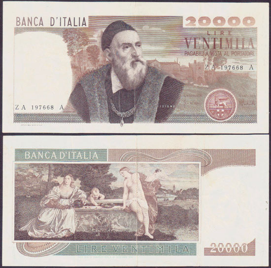 1975 Italy 20,000 Lire (EF)